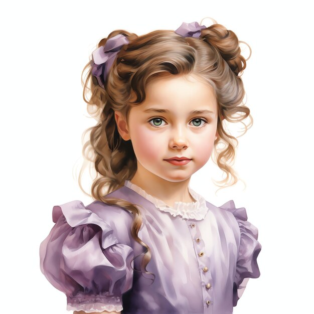 beautiful Black Victorian baby clipart illustration