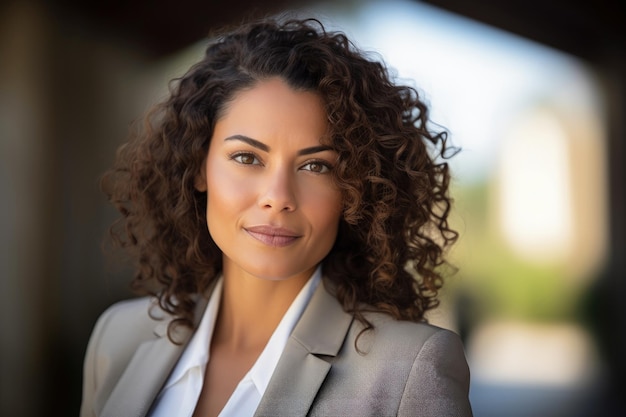 Beautiful Black Woman 40 years old wearing a business suit