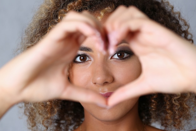 Photo beautiful black woman portrait.