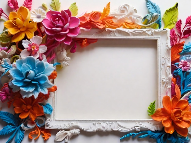 Beautiful blank frame concept for photos