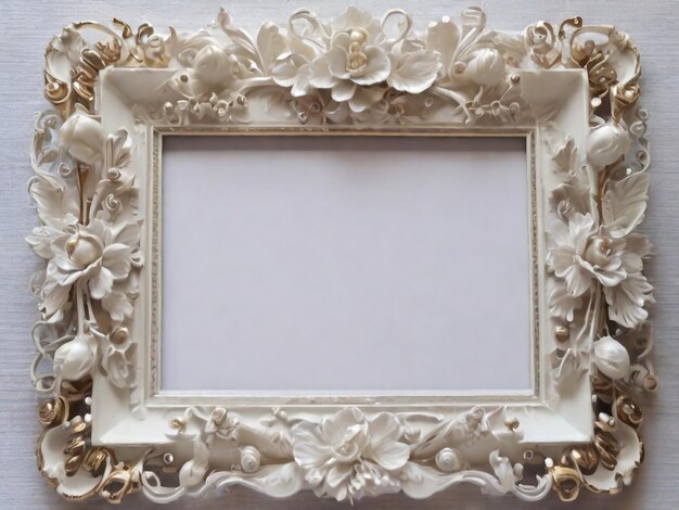 Beautiful blank frame concept for photos