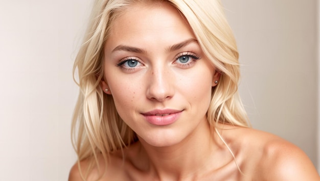 Photo beautiful blond fashion model portrait