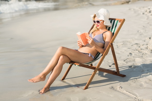 beautiful blonde woman on a sunny day