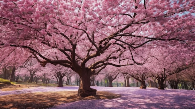 美しい桜の花の木 4xjpg