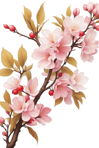 beautiful blooming cherry tree in spring