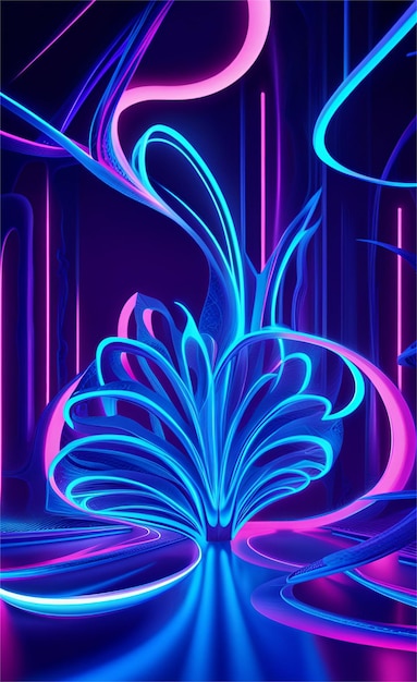 Photo beautiful blue abstract glowing background