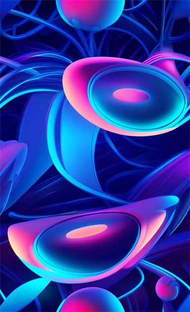 Photo beautiful blue abstract glowing background