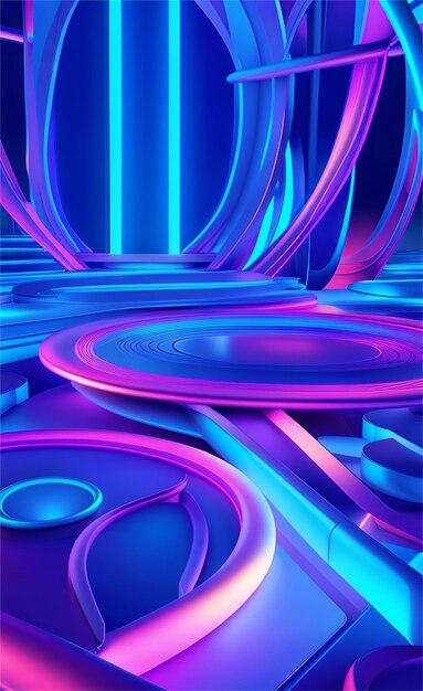 Beautiful blue abstract glowing background