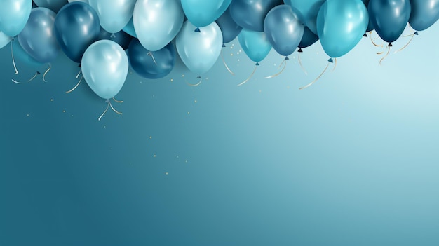 Beautiful blue balloon background