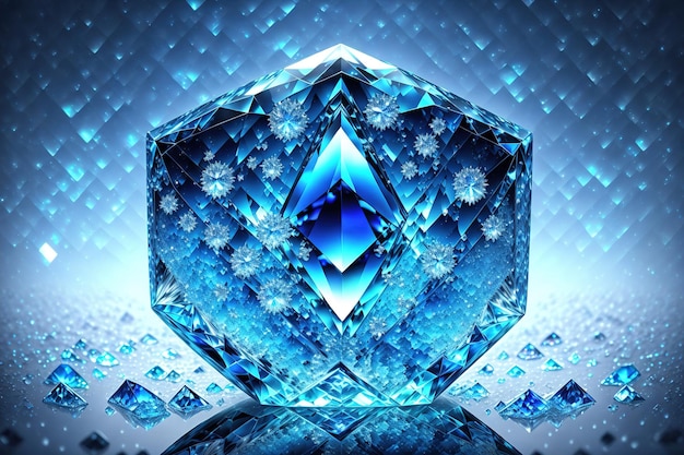 Beautiful blue clear crystal