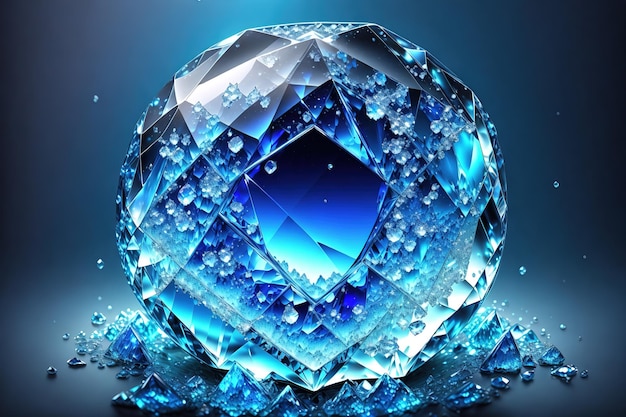 Beautiful blue clear crystal