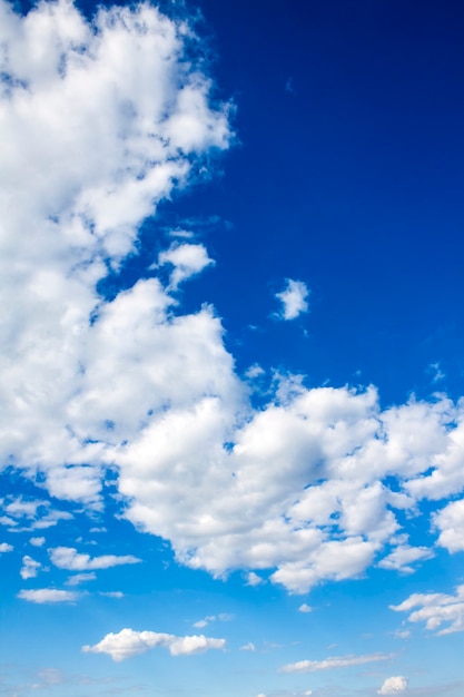 Beautiful blue cloudy sky.