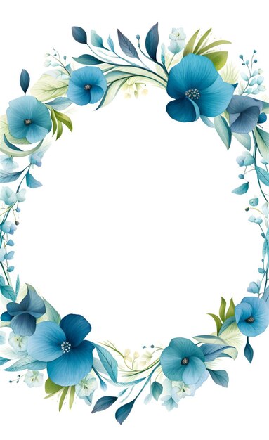 Beautiful Blue Floral Abstract Background