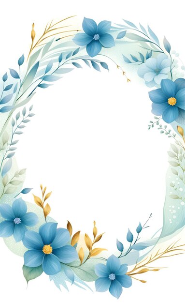 Beautiful Blue Floral Abstract Background