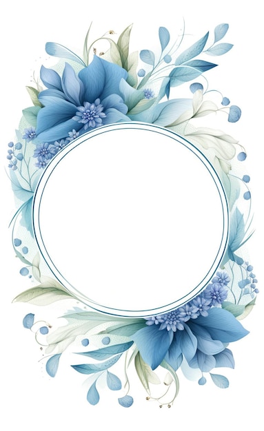 Beautiful Blue Floral Abstract Background