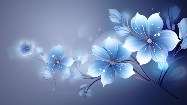 A beautiful blue flowers on a gray background