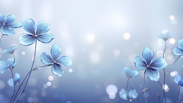 A beautiful blue flowers on a gray background