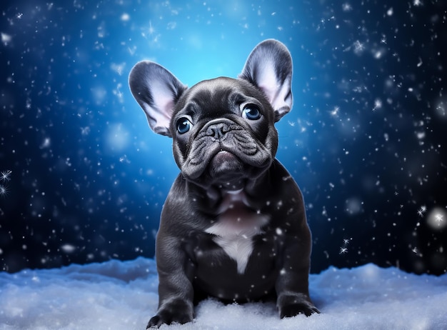 beautiful blue french bulldog