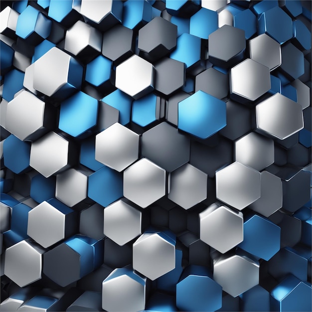 Beautiful blue hexagon abstract