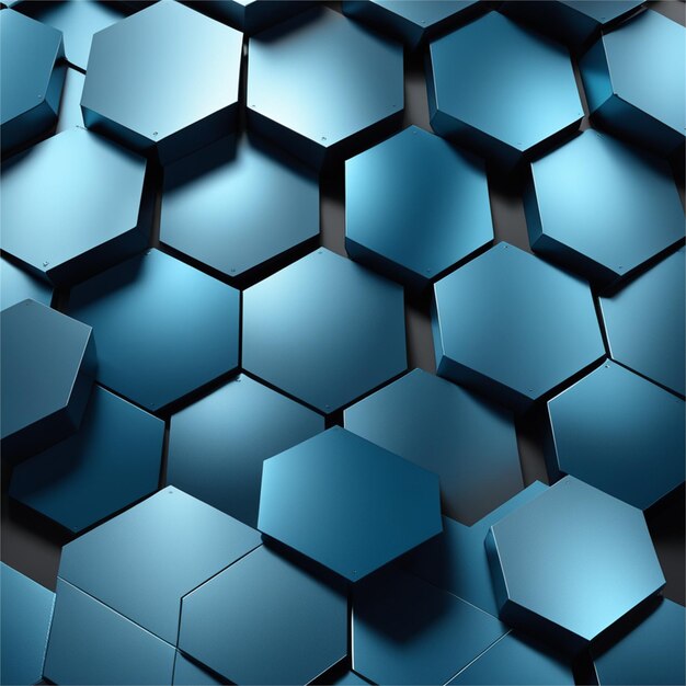 Beautiful Blue Hexagon Abstract