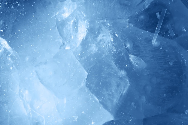 Photo beautiful blue ice. background for design