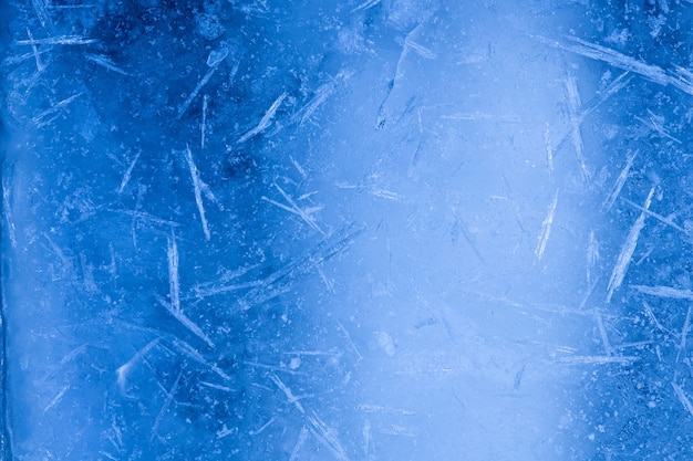 写真 美しい青い氷。デザインの背景