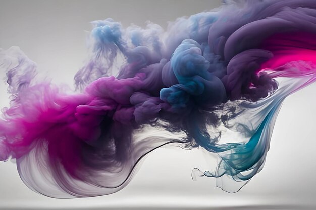 Beautiful blue and purple dual tone smoke art background