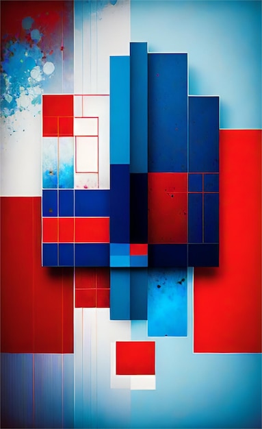 Beautiful Blue And Red Abstract Background