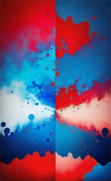 Beautiful Blue And Red Abstract Background