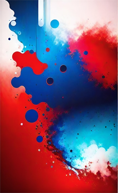 Beautiful Blue And Red Abstract Background