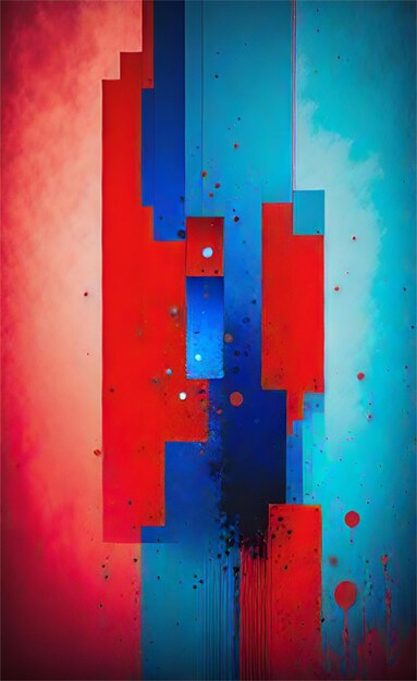 Beautiful blue and red abstract background