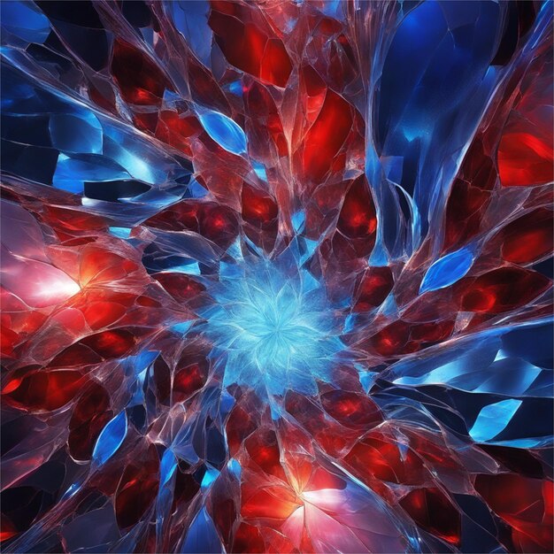 Beautiful Blue And Red Abstract Background