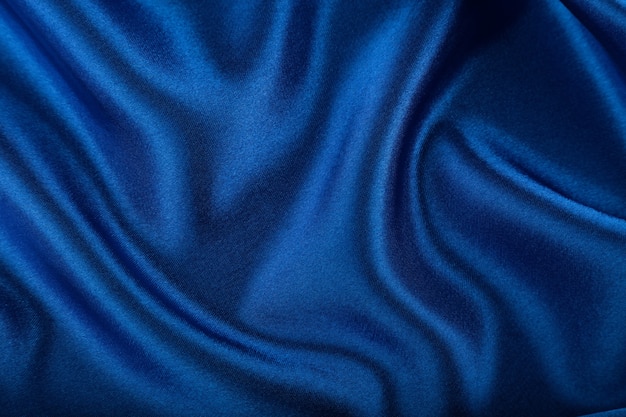 Beautiful blue silk fabric texture background