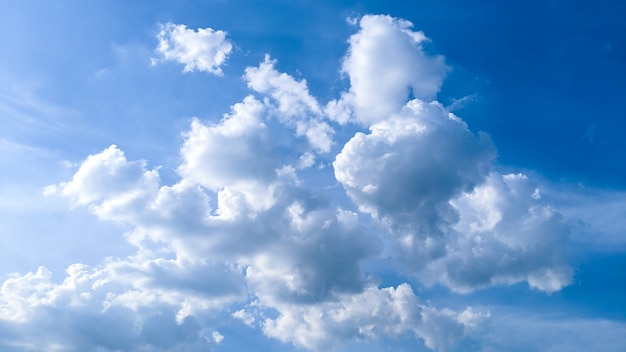 Beautiful blue sky and clouds in the summer day