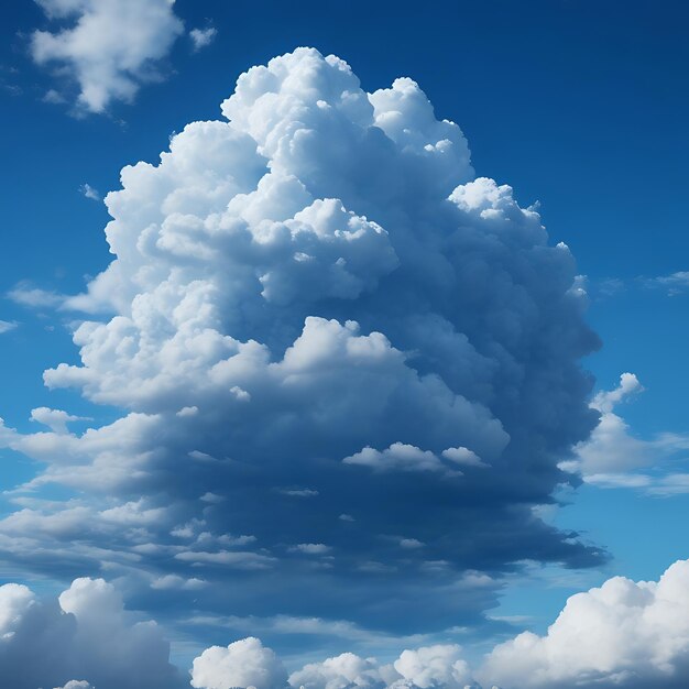 Beautiful blue sky with beautiful massive clouds ai