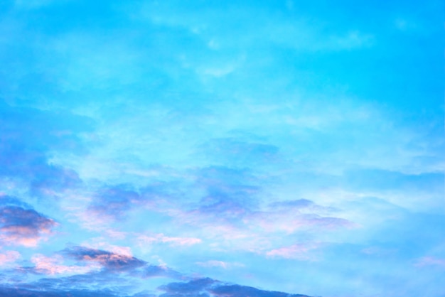 Beautiful blue sky with cloud formation background