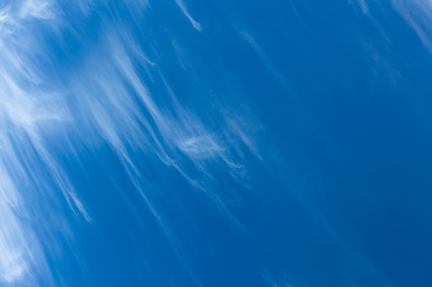 Beautiful blue sky with unusual white clouds