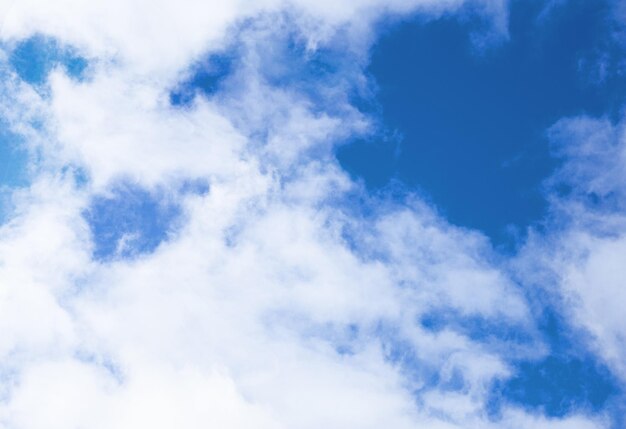 Beautiful blue sky with white clouds on a sunny day