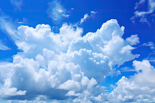 Beautiful blue sky with white clouds