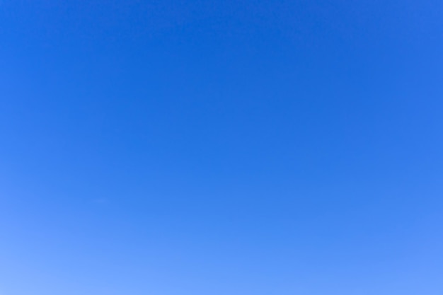 Beautiful blue sky without clouds in the morning or evening used as natural background texture