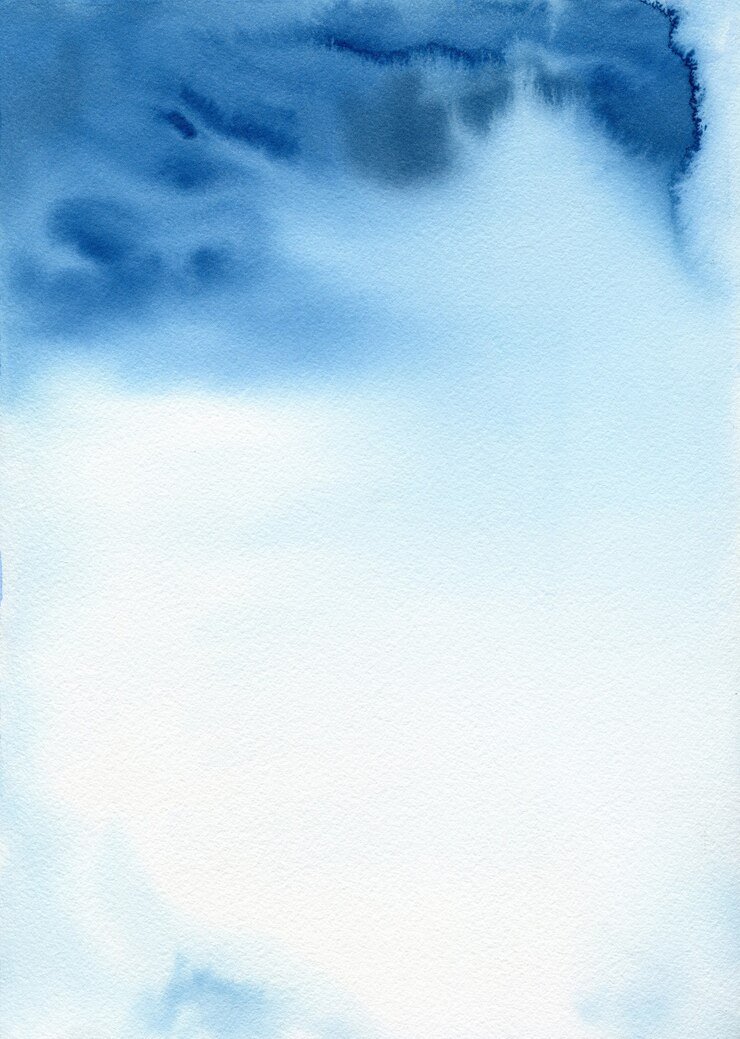 Photo beautiful blue watercolor background. hand-drawn ocean illustration. sea life. navy blue ombre.