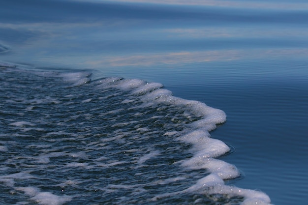 Beautiful blue wave in the sea, Nature background.