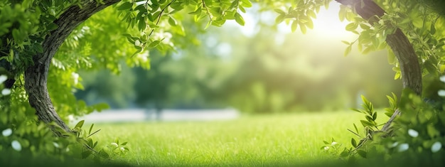 나무와 신선한 환경과 아름다운 흐린 배경 봄 자연 잔디 잔디 근접 촬영
