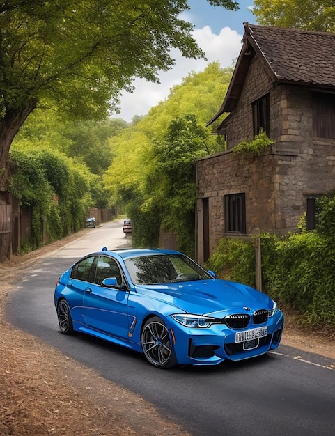 美しい環境にある美しいBMW車