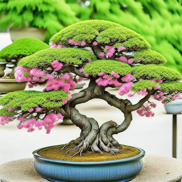 Foto bellissimo albero dei bonsai in giardino