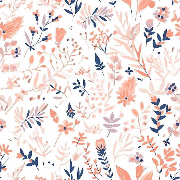 Beautiful Botanical floral patterns AI Generated