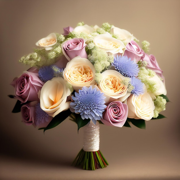 beautiful bouquet of flowers elegant with clean background