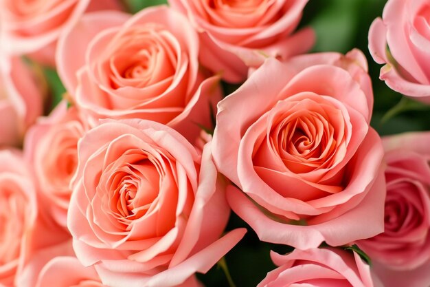 Beautiful bouquet of rose flowers