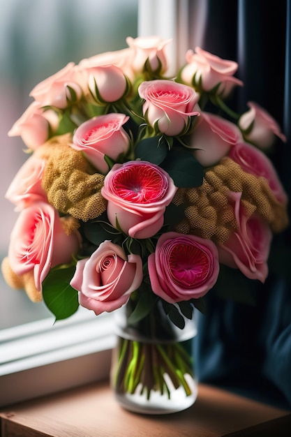 Beautiful bouquet of roses