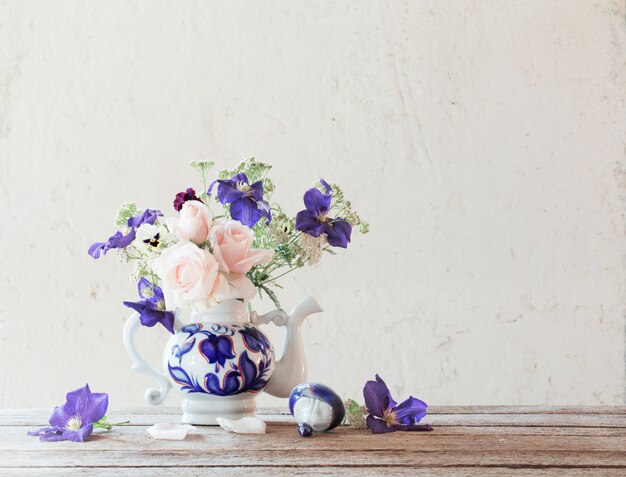 Beautiful bouquet in a rustic style